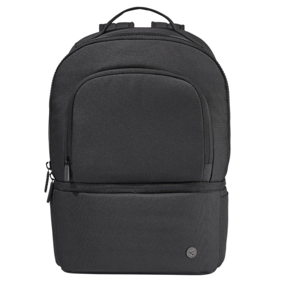 Swannies Golf Cooler Backpack REPREVE Fabric Insulated 8 Can Lunch Bag Black NEW
